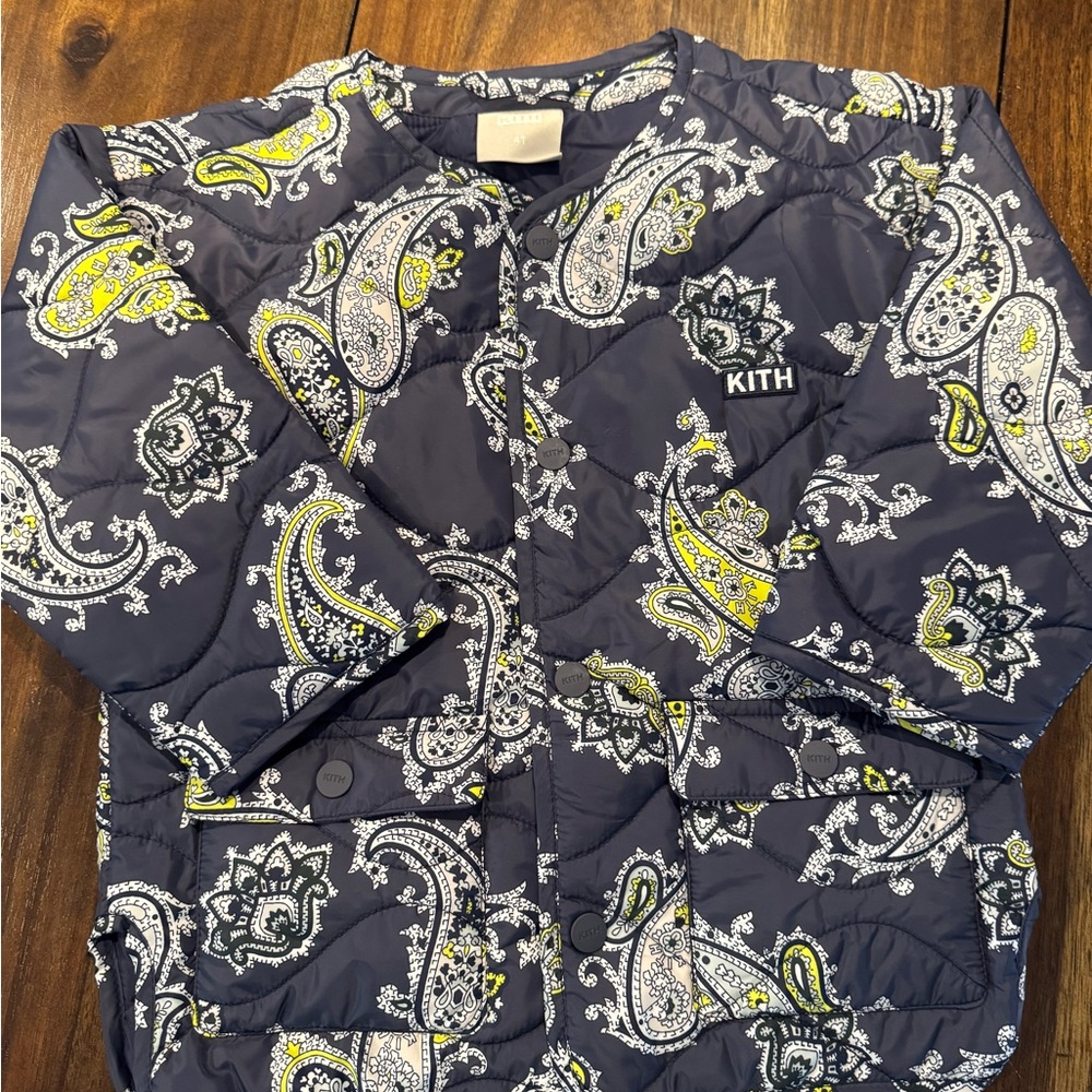 Kith Kids Paisley Jacket - Navy and Yellow Accents